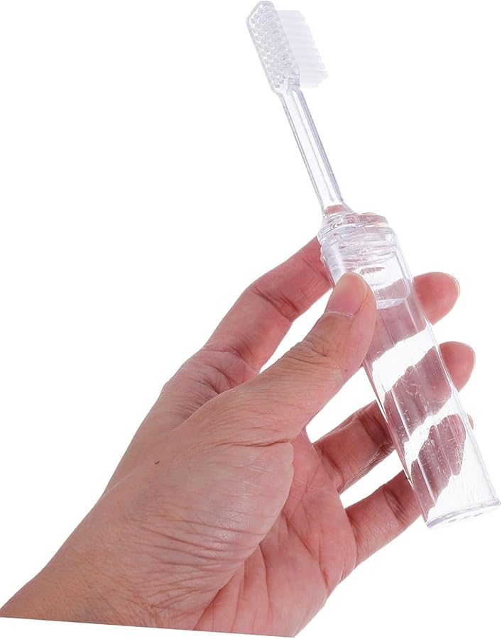 10pcs Travel Toothbrush Kit Foldable with Cover Transparent Portable Mini Toothbrushes - Image 4